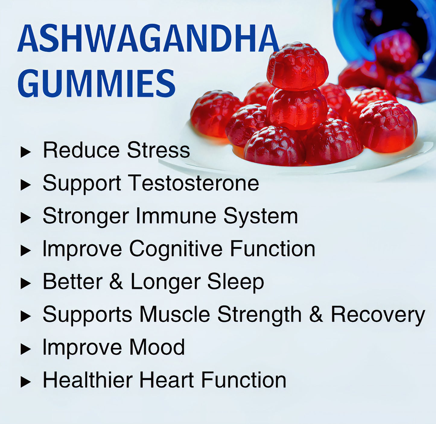 Ashwagandha Vitamin D Gummy-Mixed Berry