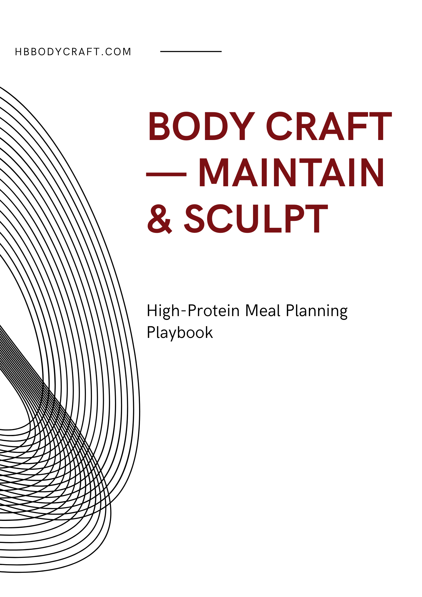 Maintain and Sculpt Meal Planning Playbook