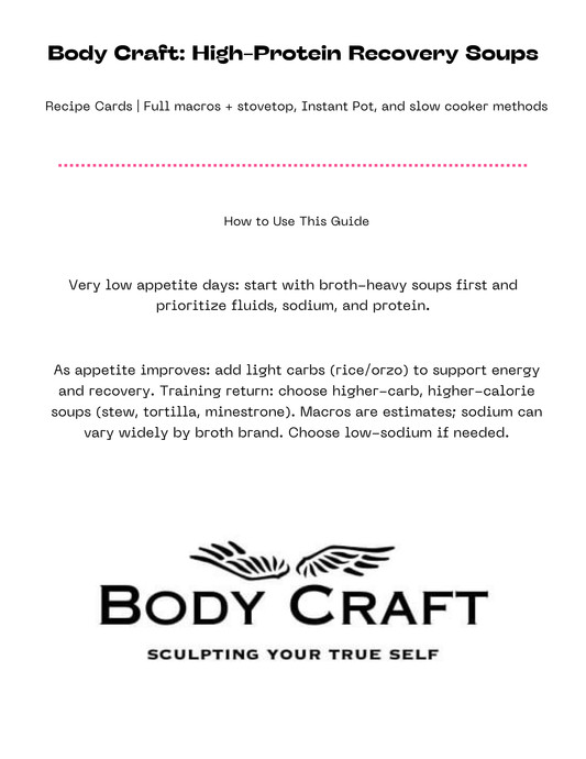 High-Protein Recovery Soups