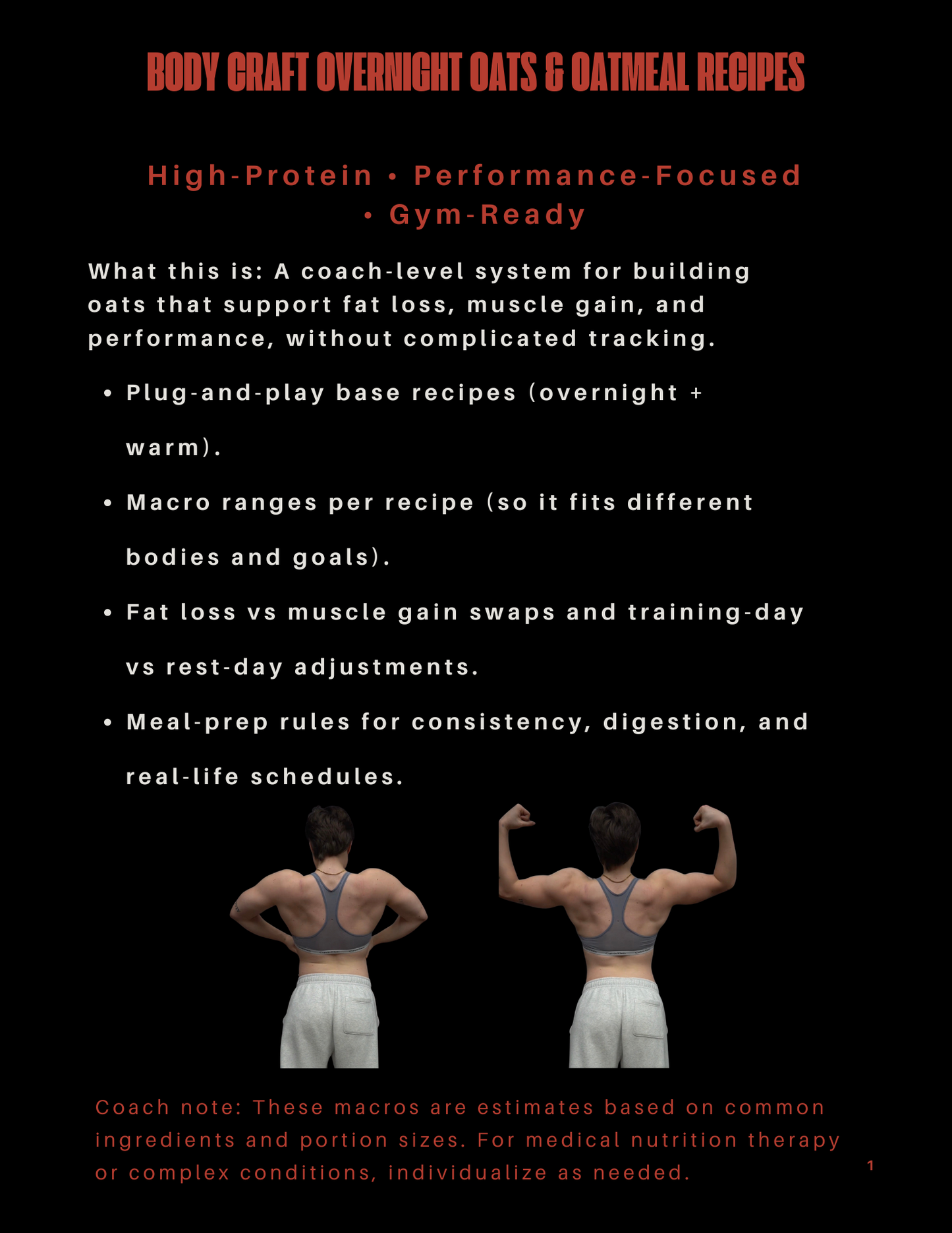 Body Craft Overnight Oats and Oatmeal Recipes