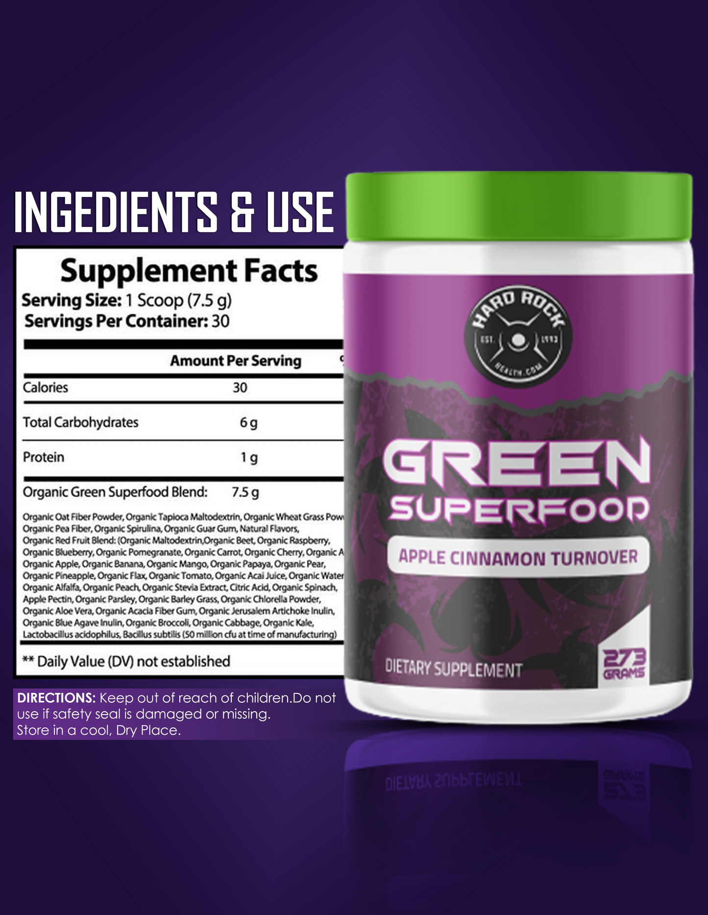 Greens Powder Apple Cinnamon